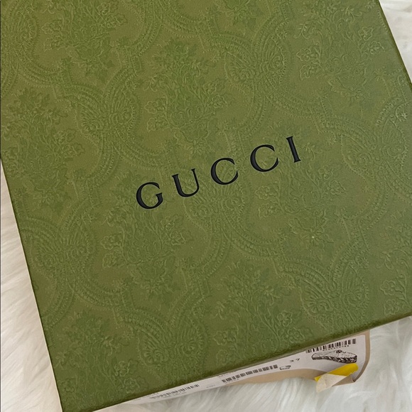 💯% Auth Gucci Women's GG Marmont Leather Espadrille Flat Black 37 - Picture 7 of 10